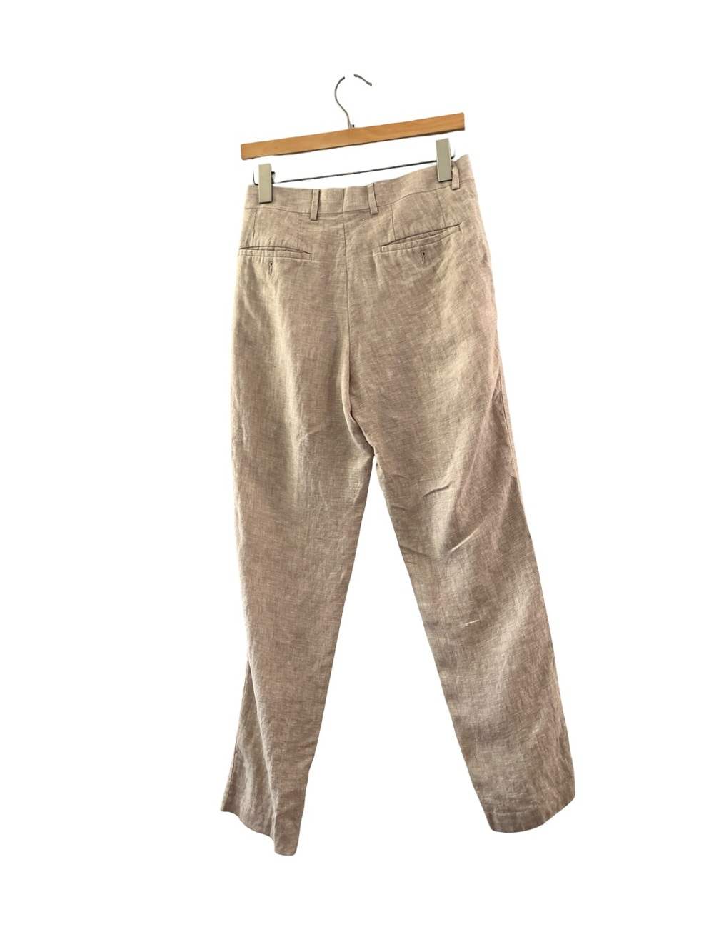 Bar III Slim Flit Linen Pants Tan Mid Rise Neutral Summer Mens Size 29 - Picture 3 of 8